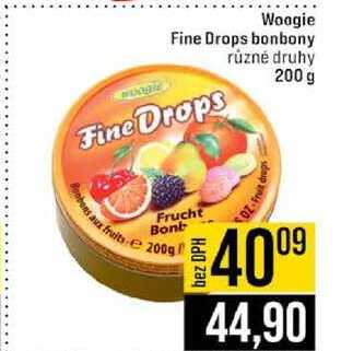 Woogie Fine Drops bonbony různé druhy 200 g