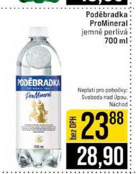 Poděbradka ProMineral jemně perlivá 700 ml 