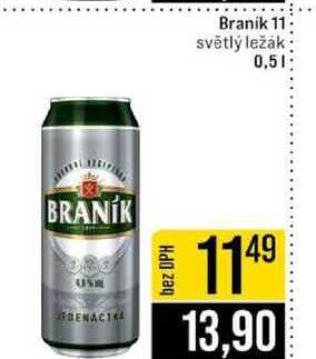 Branik 11 světlý ležák 0,5l