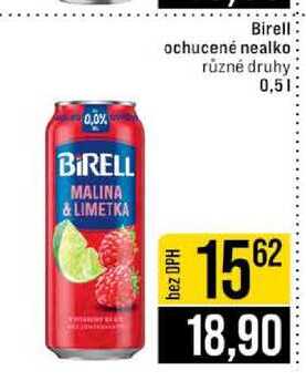 Birell ochucené nealko různé druhy 0,5l
