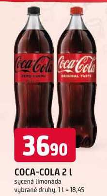 Coca-Cola 2l, vybrané druhy 2l
