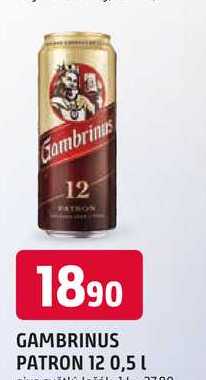 GAMBRINUS PATRON 12 0,5l plechovka