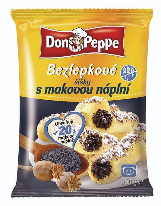 Don Peppe Bezlepkové šišky s makovou náplní, 500 g