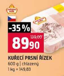 KUŘECÍ PRSNÍ ŘÍZEK 600 g chlazený 