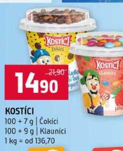 KOSTÍCI 100+ 7 g Čokici 100+9g Klaunici 