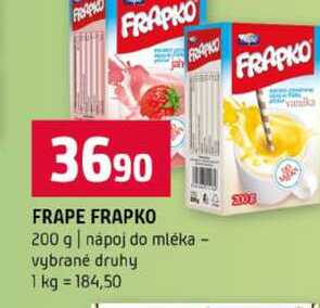 FRAPE FRAPKO 200 g nápoj do mléka vybrané druhy 