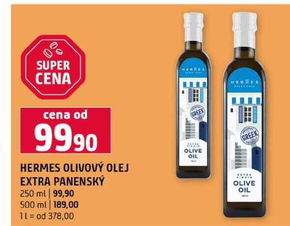 HERMES OLIVOVÝ OLEJ EXTRA PANENSKÝ 250 ml 500 ml 