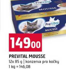 PREVITAL MOUSSE 12x 85 g konzerva pro kočky