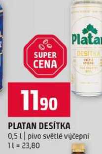 PLATAN DESÍTKA 0,5l pivo světlé výčepní 