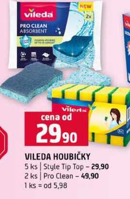 VILEDA HOUBIČKY 5 ks Style Tip Top 2 ks Pro Clean 