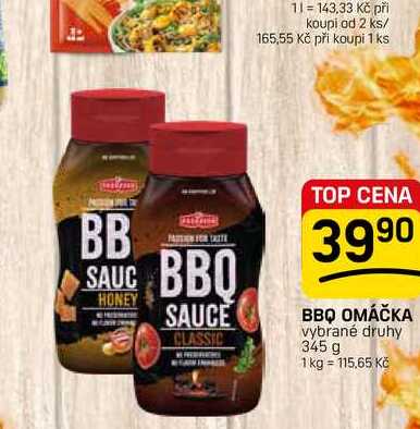 BBQ OMÁČKA vybrané druhy 345 g 