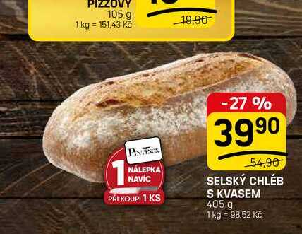 SELSKÝ CHLÉB S KVASEM 405 g