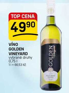 VÍNO GOLDEN VINEYARD vybrané druhy 0,75l