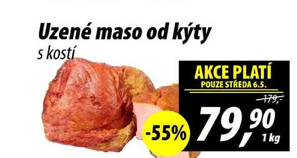 Uzené maso od kýty s kostí, 1 kg
