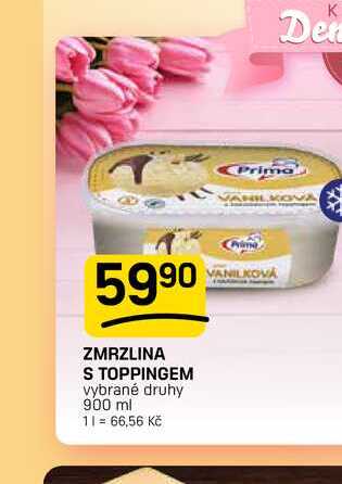 ZMRZLINA S TOPPINGEM vybrané druhy 900 ml