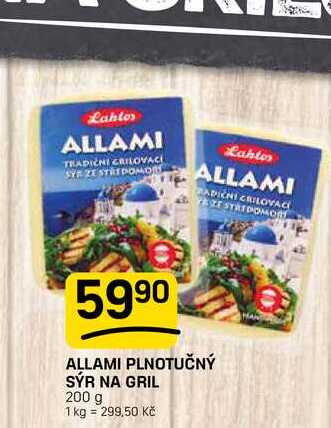 ALLAMI PLNOTUČNÝ SÝR NA GRIL 200 g 