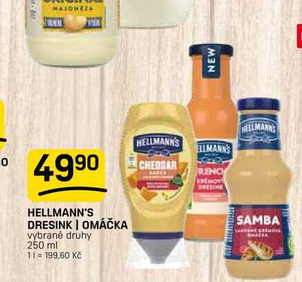 HELLMANN'S DRESINK | OMÁČKA vybrané druhy 250 ml  