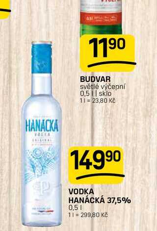 VODKA HANÁCKÁ 37,5% 0,5l