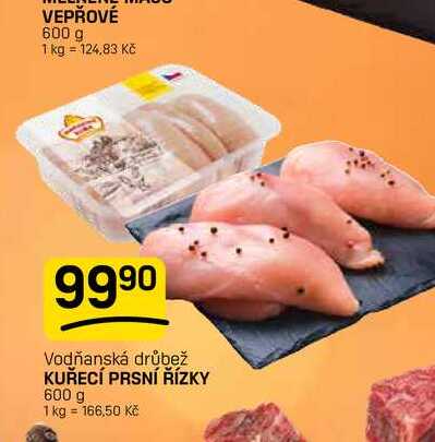 KUŘECÍ PRSNÍ ŘÍZKY 600 g 