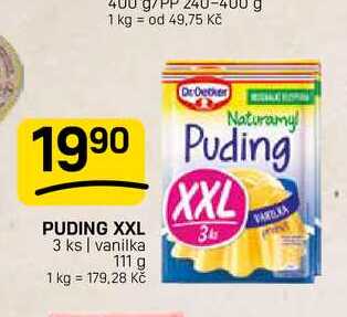 Puding PUDING XXL 3 ks | vanilka