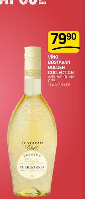 VÍNO BOSTAVAN GOLDEN COLLECTION vybrané druhy 0,75l