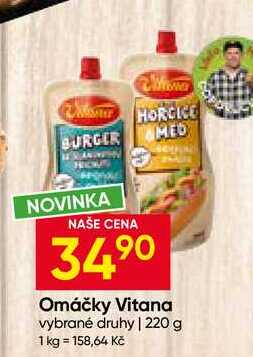 Omáčky Vitana vybrané druhy 220 g