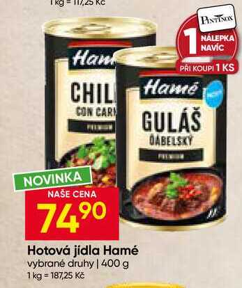 Hamé hotová jídla vybrané druhy 400 g