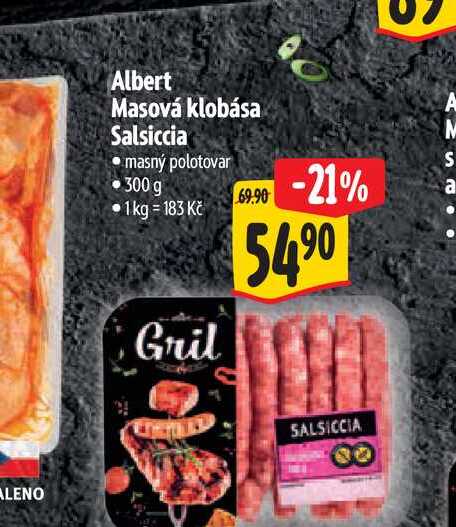   Albert Masová klobása Salsiccia  300 g