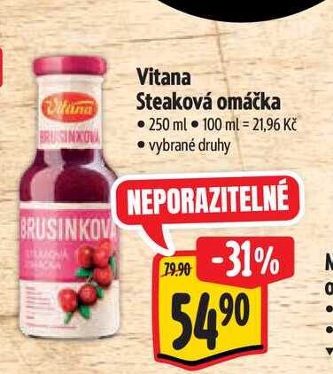   Vitana Steaková omáčka 250 ml  