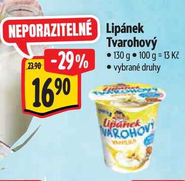   Lipánek  Tvarohový 130 g  