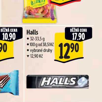   Halls  32-33,5 g 