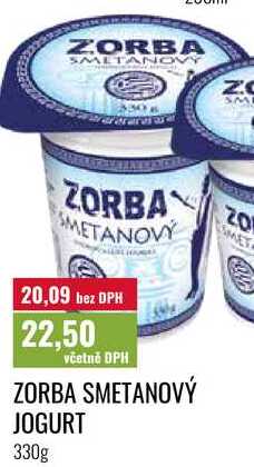 ZORBA SMETANOVÝ JOGURT 330g 