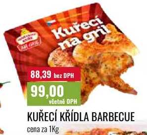 KUŘECÍ KŘÍDLA BARBECUE cena za 1Kg 