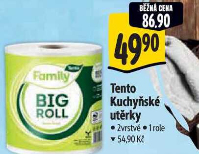  Tento Kuchyňské utěrky  2vrstvé 1 role 