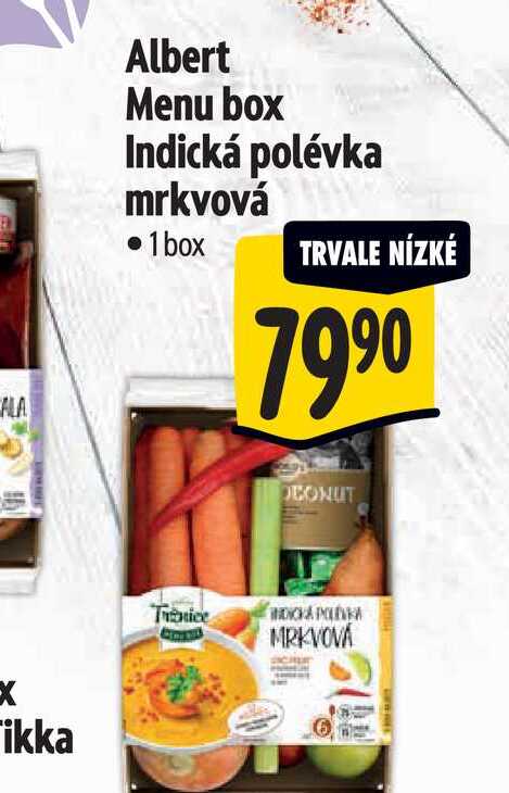  Albert Menu box Indická polévka mrkvová 1 box 