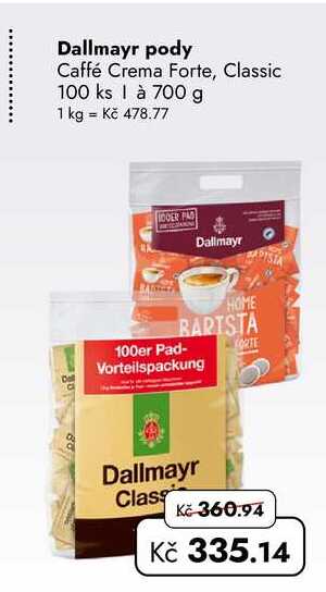 Dallmayr pody Caffé Crema Forte, Classic 100 ks  