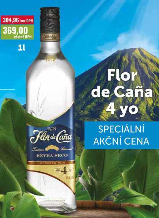 Flor de Caña 4 yo, 1l  