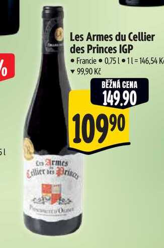 Les Armes du Cellier des Princes IGP 0,75 l