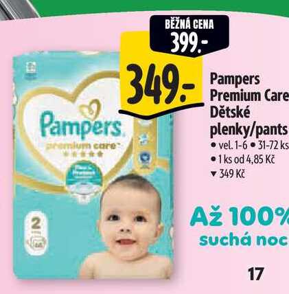  Pampers Premium Care Dětské plenky/pants vel. 1-6 31-72 ks 
