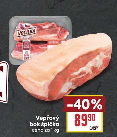 Vepřový bok špička cena za 1 kg 