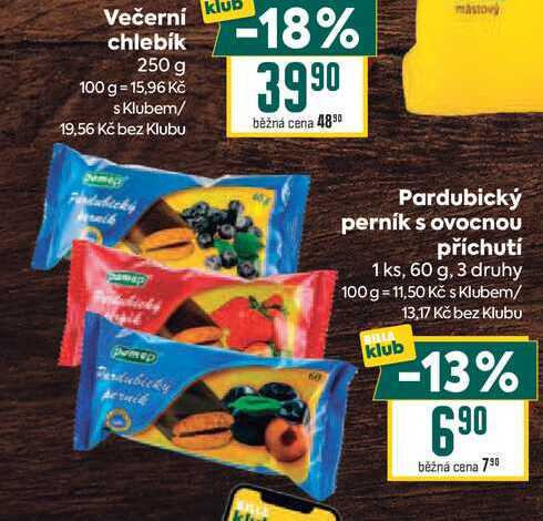 Pardubický perník s ovocnou příchutí 1 ks, 60 g
