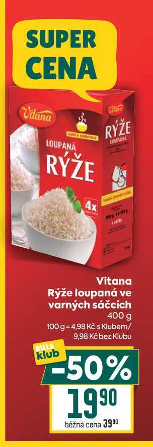 Vitana Rýže loupaná ve varných sáčcích 400 g