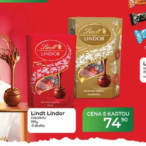 Lindt Lindor čokoláda 137g  