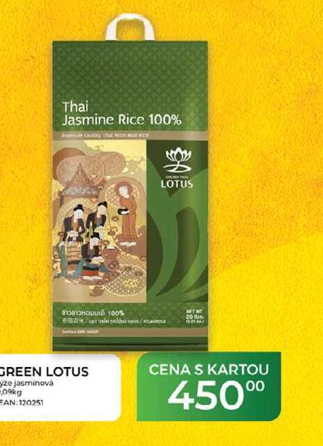 GREEN LOTUS rýže jasmínová 9,09kg 