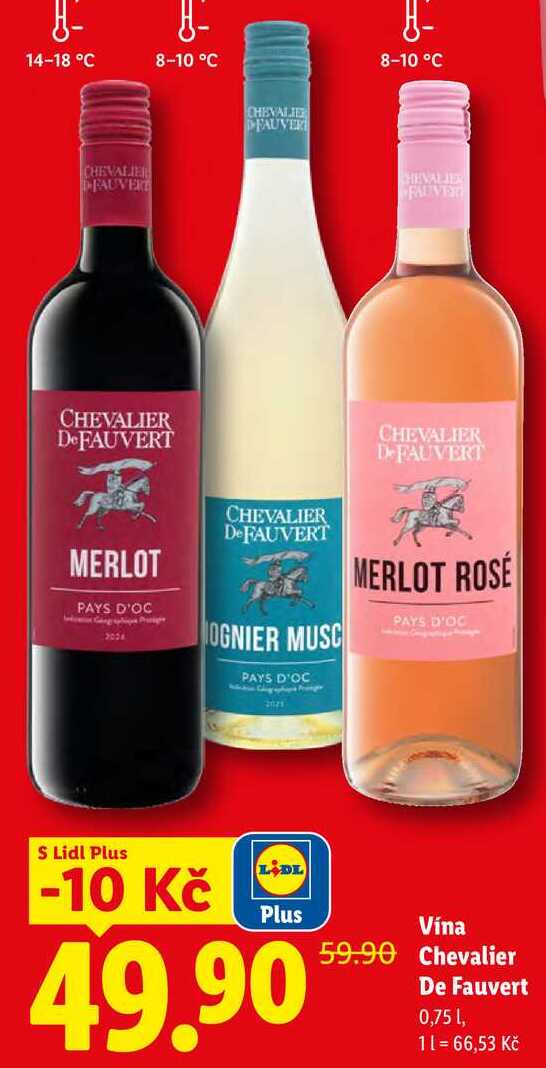 Vína Chevalier De Fauvert, 0,75 l