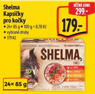 Shelma Kapsičky pro kočky, 24x 85 g  