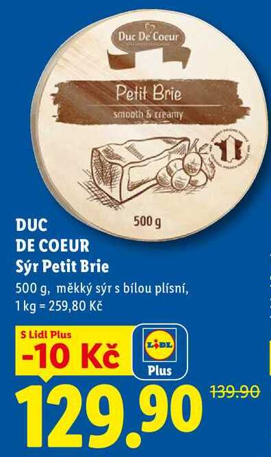 DUC DE COEUR Sýr Petit Brie, 500 g