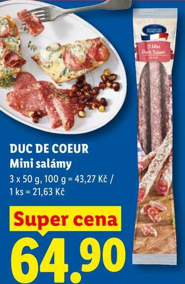 DUC DE COEUR Mini salámy, 3x 50 g