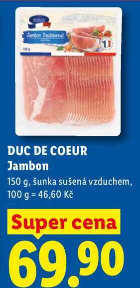 DUC DE COEUR Jambon, 150 g