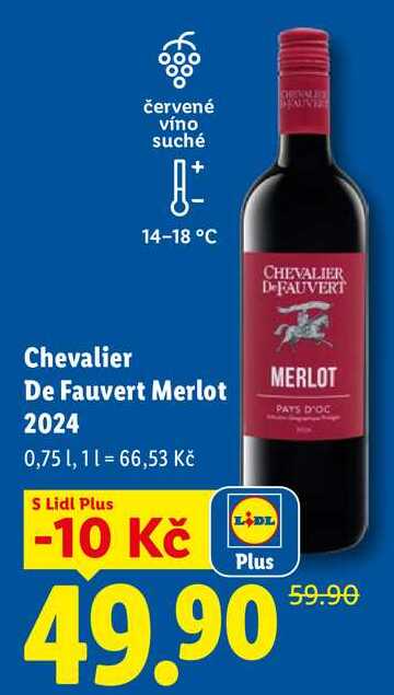 Chevalier De Fauvert Merlot 2024, 0,75 l